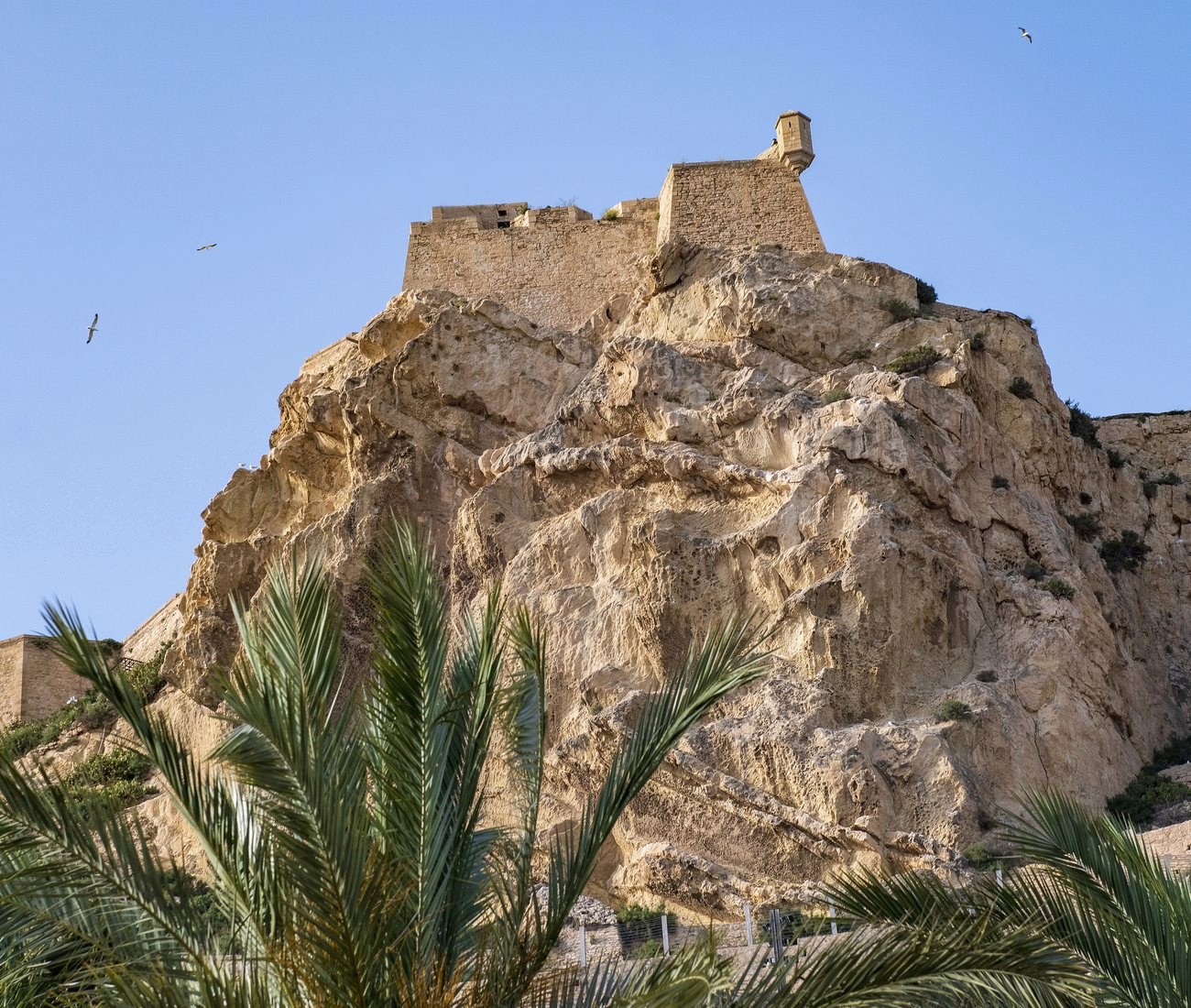 Castillo de Santa Bárbara sobre el Barrio de Santa Cruz, Alicante